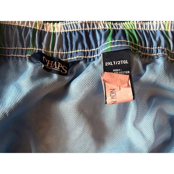 Mens chaps blue/green cargo swimming trunks size 2x tall - Picture 3 of 3